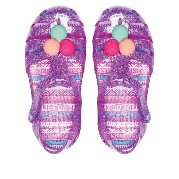 Crocs Glitter Jelly Sandals Size 6 - Picture 2 of 10